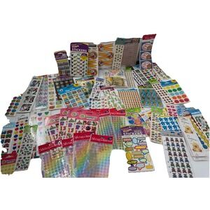 Lot VTG Stickers Prismatic Sandy Lion Stickerpotimus Trend & 7 Dandelion Crayons